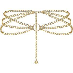 9749 Adjustable Multi-layer Waist Chain Belt For Women- Stylish